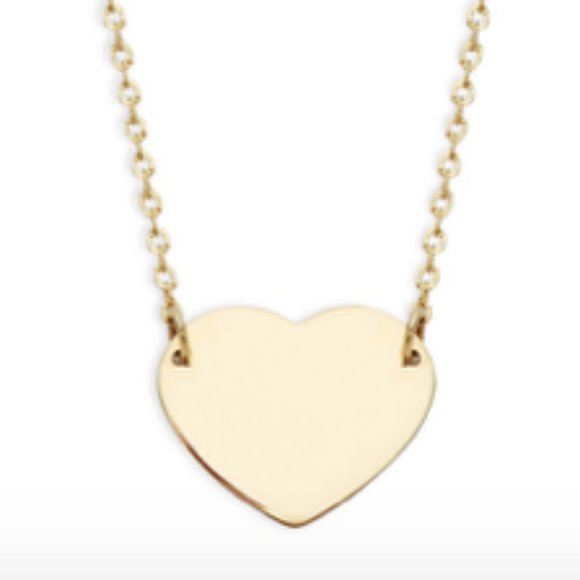 14K Gold Small Heart Pendant Necklace - Picture 5 of 5